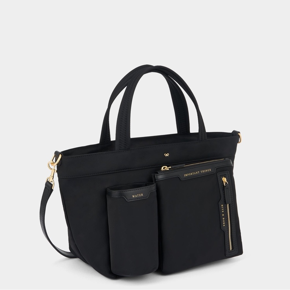 E/W Multi Pocket Mini Cross-body Tote
Regenerated ECONYL® in Black - Picture 2 of 6
